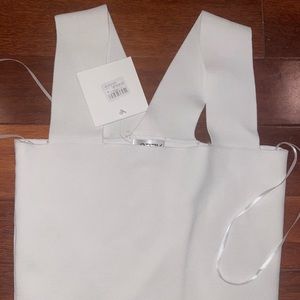White bandage crop top